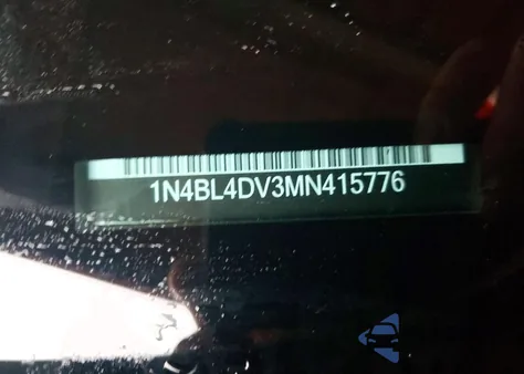 2021 Nissan Altima Sv из США, поврежденный, VIN 1N4BL4DV3MN415776